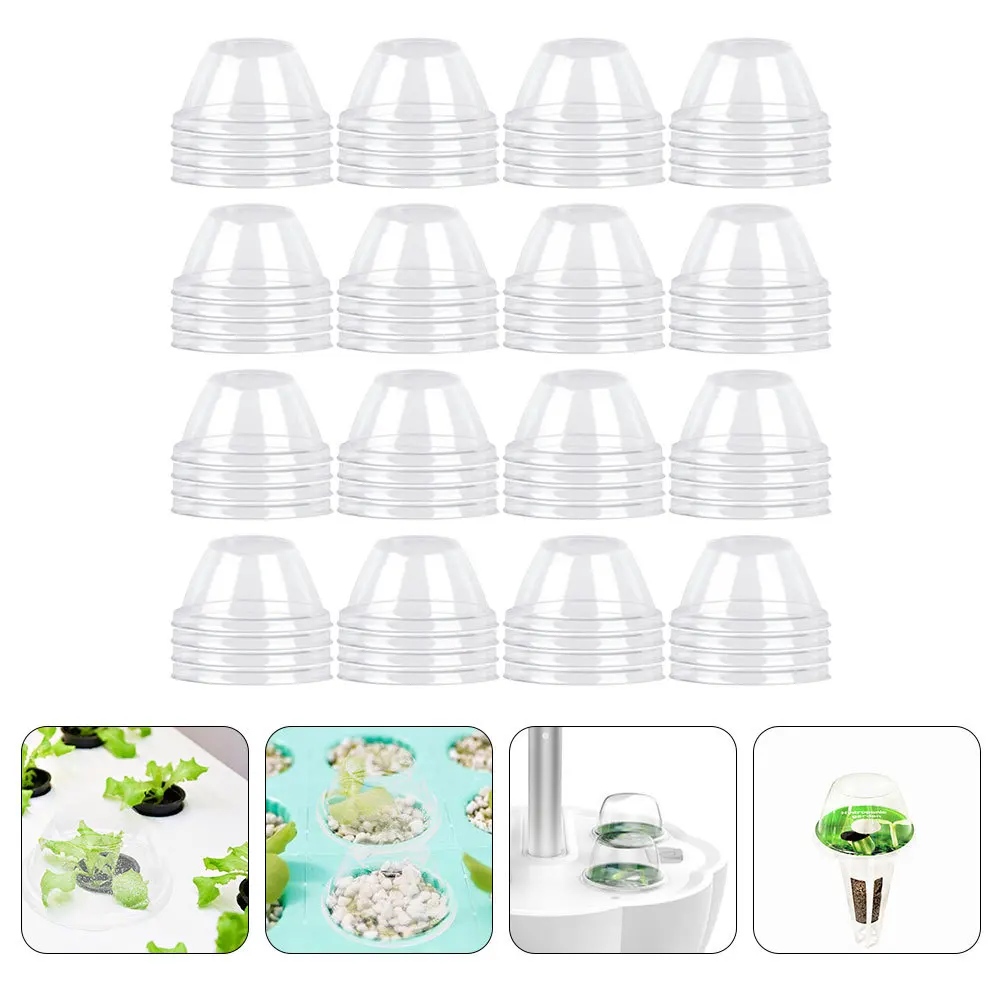 

150Pcs Plant Grow Domes Transparent Plastic Nursery Covers for Hydroponic Seed Starting Garden Plant Protection Dome