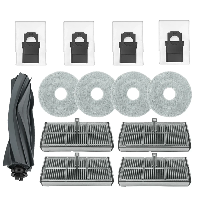 

AC93-For Dreame S30 Pro Ultra, X40 Pro Replacement Parts Accessories Main Brush Hepa Filter Mop Cloth Dust Bag