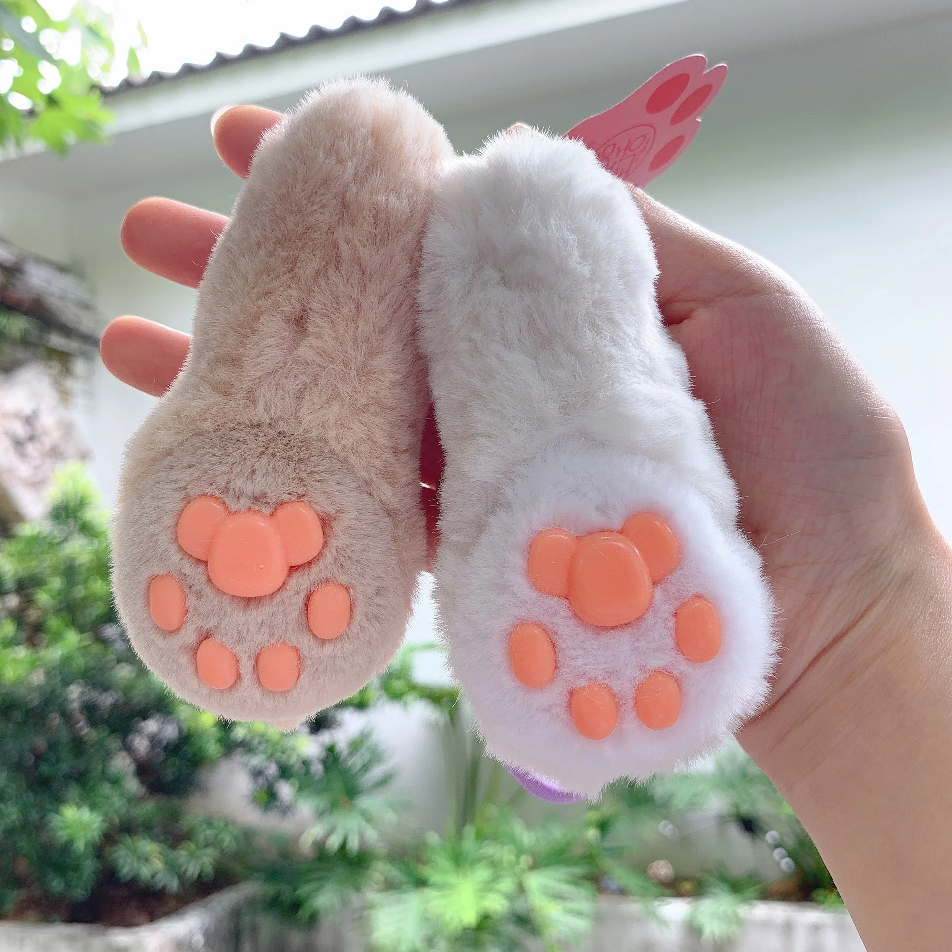 ใหม่น่ารัก Soft Plush Cat PAW พวงกุญแจจี้การ์ตูนความเครียดบรรเทา Plush Cat PAW กระเป๋าเป้สะพายหลังตกแต่งจี้ของขวัญวันเกิด