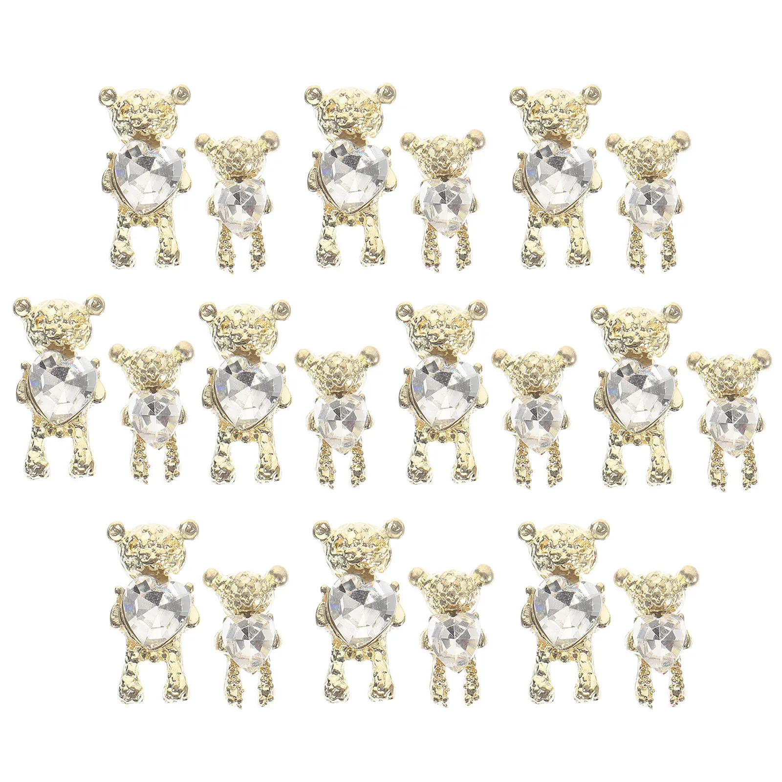 

20pcs 3D For Bear Shaped Decor Diy Manicure Charms Art Decorations Bear Shaped Ornaments Nail Jewelry Nail Art Supplies