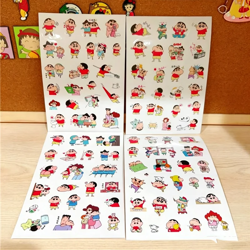 Crayon Shin-chan Cartoon Cute Relief Sticker Kawaii DIY Waterproof Decoration Graffiti Sticker Animation Peripheral Wholesale