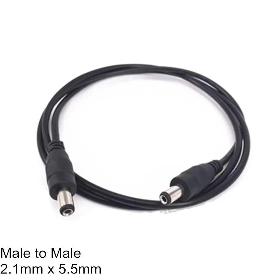 Male to Male DC Extension Cable 2.1x5.5mm 12V Power Extension Cord 1M 3M 5M 10M for CCTV Camera DVR Standalone LED Strip Pump