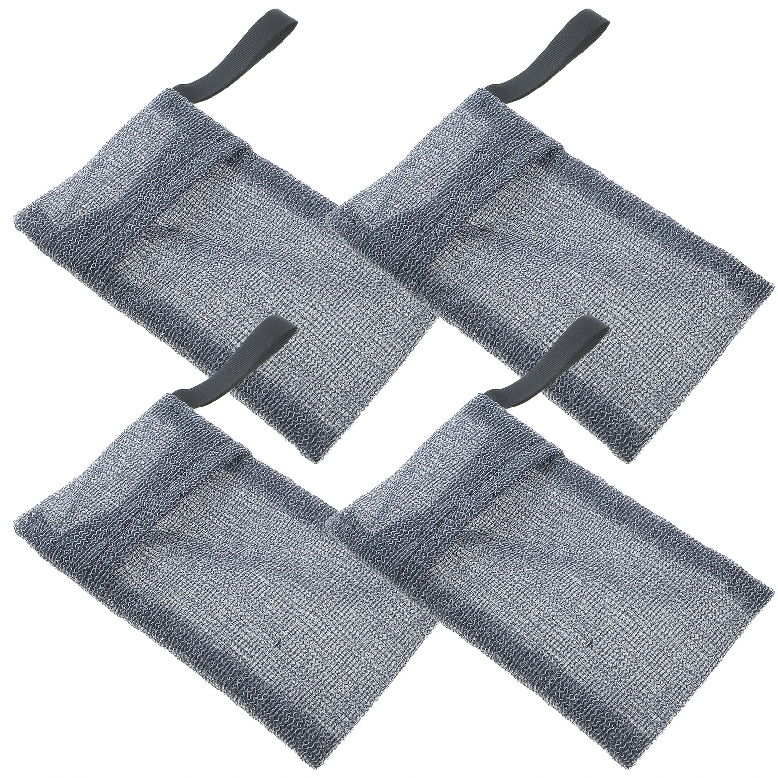 

4 Pcs Soap Bags Nylon Material Hanging Design Bathroom Storage Soap Bar Pouches Shower H Washing Exfoliating Bag Set