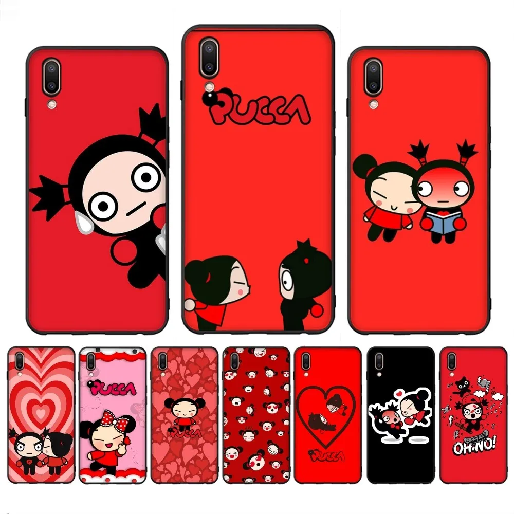 Cartoon P-Pucca G-Garu Phone Case For Redmi Note 4 X 5 A 6 7 8 T 9 9S 10 11 11S 11Epro Poco M3 Pro