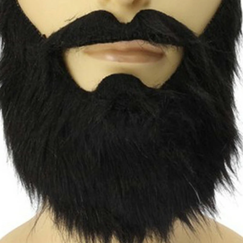 Fake Beards Costume Beard Old Man Mustache Costume Halloween Funny Beard Facial Hair Accessories for Cosplay Party