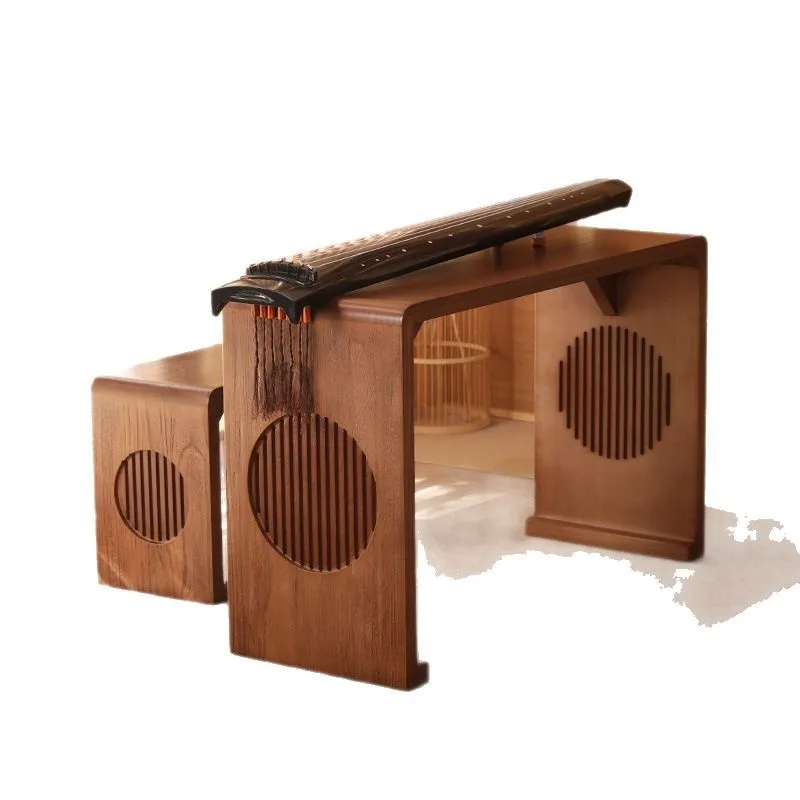 

Solid wood piano table Resonance Guqin table High imitation ancient Chinese learning Chinese calligraphy and chairs Calligraphy