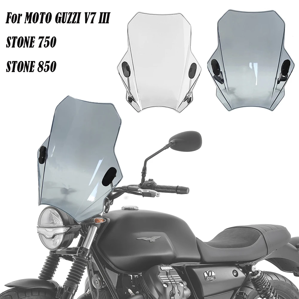 

Motorcycle Windshield Glass Cover Screen Deflector For MOTO GUZZI V7 III STONE 750 V7 STONE 850