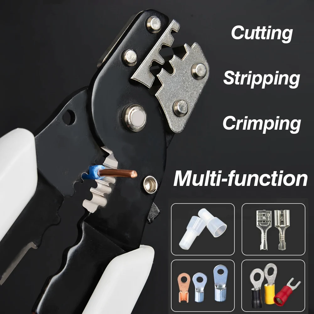 Multifuncional Crimping Terminal Alicate Wire Stripperwire Cutterterminal Alicate Fiação Acessórios Ferramenta de Mão em 1