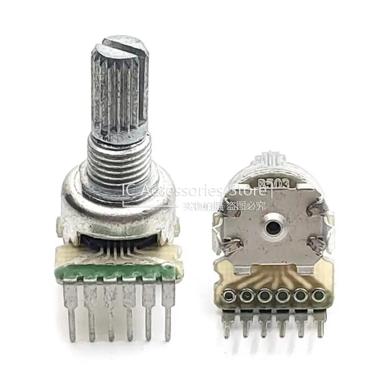 

2PCS New 121 Type BCL-3000 Radio Volume Potentiometer 6 Pins Bass B50K B503 Treble B100K B104 Flower Shaft Length 15MM