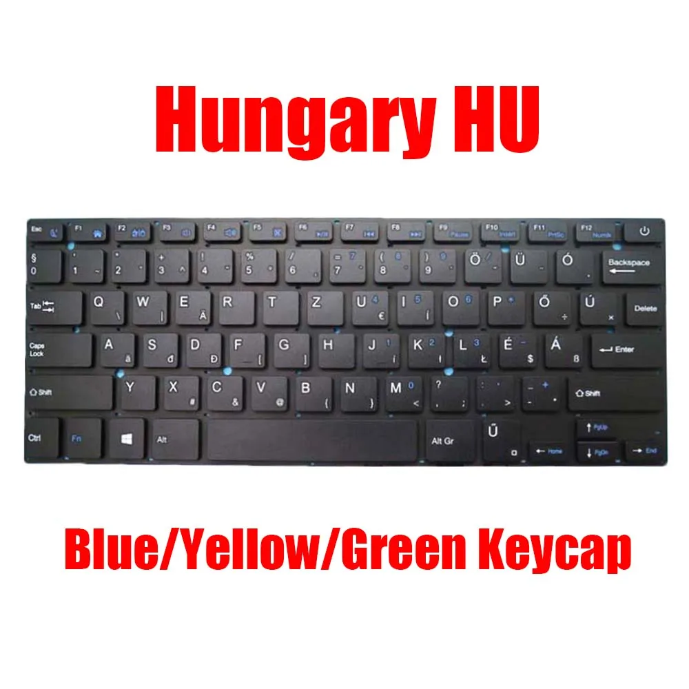 

Hungary HU Laptop Keyboard XK-HS002 MB27716023 0280GG NB92-13 34280B052 K3013 YXT-NB93-64 Black Blue / Yellow / Green Keycap