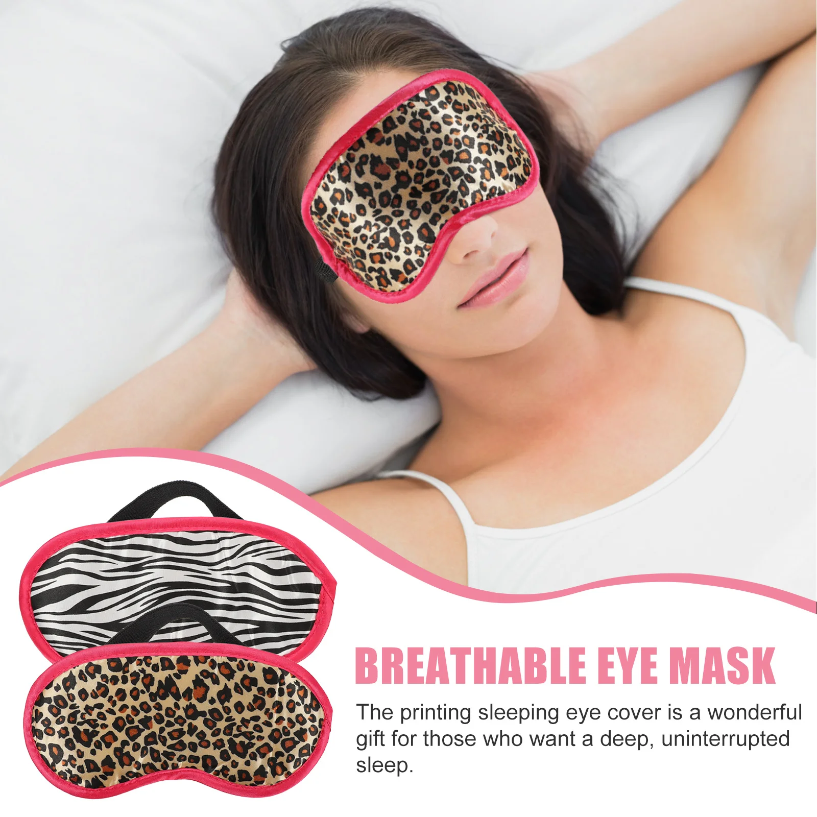 

2Pcs Premium Satin Sleep Eye Mask Lightweight Breathable Light Blocking Cover for Travel Outdoor Rest Gift for Deep Sleep