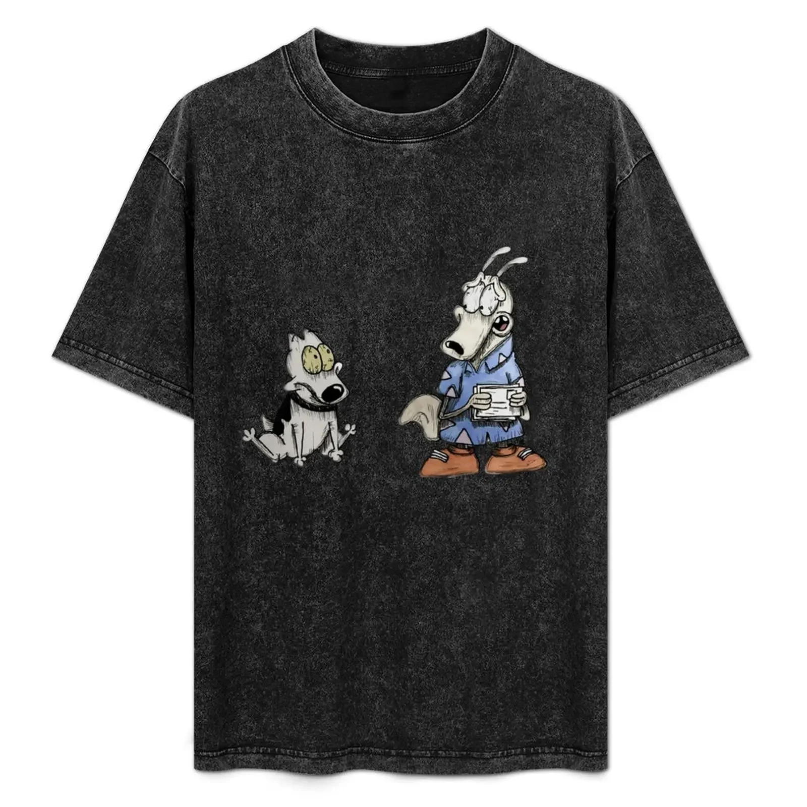 

Rocko and Spunky (sketch) T-Shirt anime figures anime Personalized t-shirt boys whites Men's cotton t-shirt