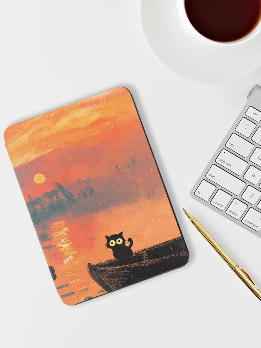 Etui Twosheep Hard Shell do Kindle Paperwhite 12. generacji, Kindle Colorsoft, Kindle 11. generacji, etui z klapką, funkcja automatycznego usypiania i budzenia, motyw Monet i kotów. — zdjęcie produktu 7
