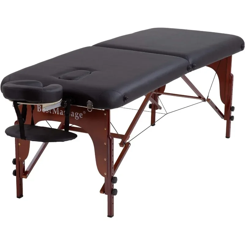 Portable Massage Table Massage Bed SPA Bed Height Adjustable 2 Fold Massage Table 77 Inch Long 30 Inch Wide PU Portable Salon