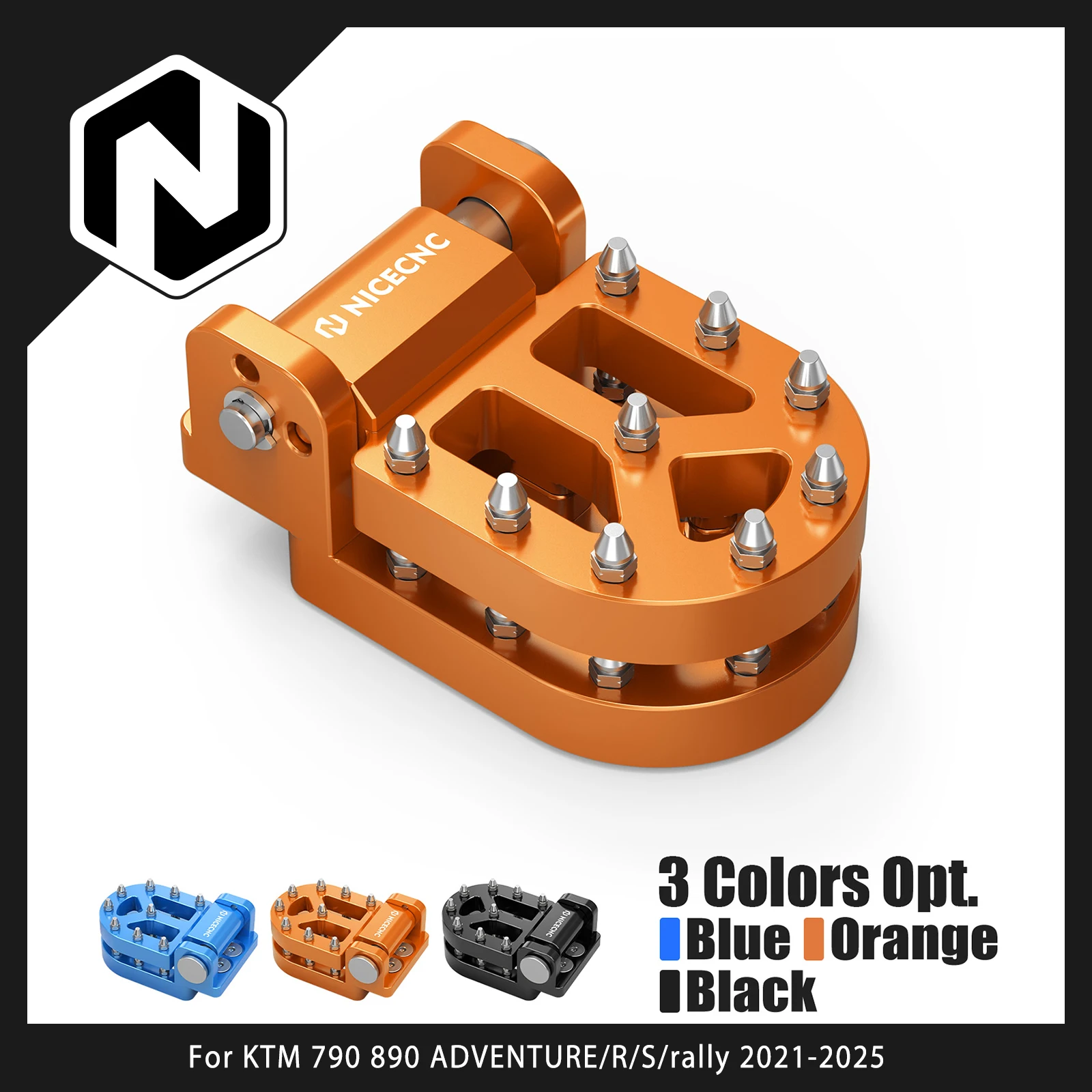 Dual-Step Foot Brake Lever Step Plate For KTM 790 890 ADVENTURE/R/S/rally 2021-2025 250/390 Adventure 20-25 Husqvarna Norden 901