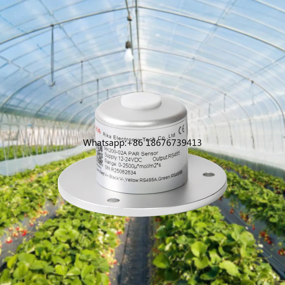 200-02A Line Modbus Light Quantum Radiation Hydroponics Rs485 PAR Sensor 0-2000mV PAR Sensor for Agriculture