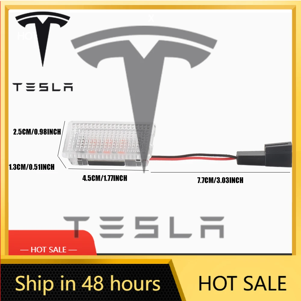 

Car Sticker Tesla Car Door LED Logo Projector Puddle Light Welcome Light Laser Projector Auto Accessories For Tesla Model Y Mode