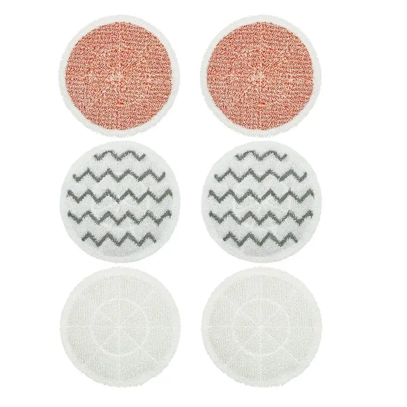 AA94-6Pcs For Bissell Spinwave Scrubbing Steam Mop  Replacement Pad Reusable Mop Pads For 3897A 3712 Hard Floor Cleaning Kit