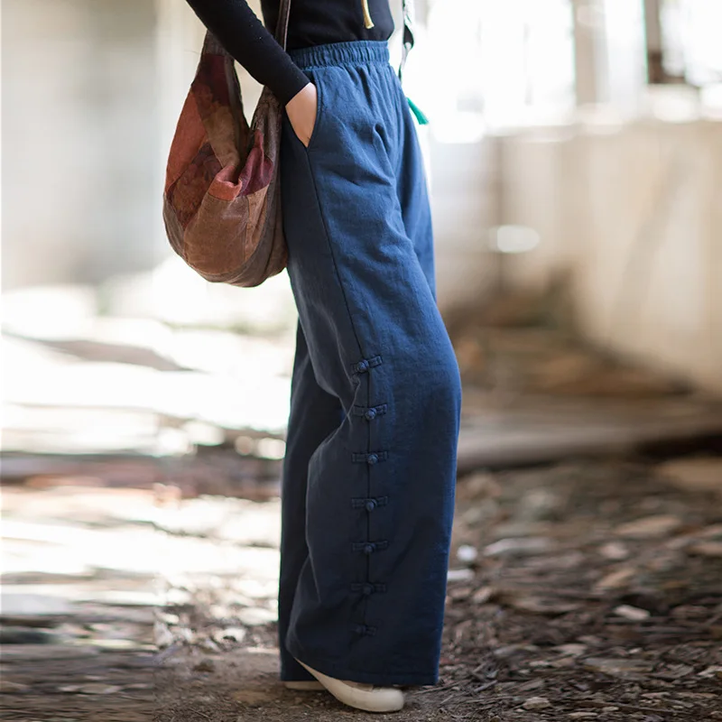 بنطال مبطن من الكتان الشتوي لعام 2025: تصميم أصلي، متعدد الاستخدامات ومقاس الساق المستقيمة #3