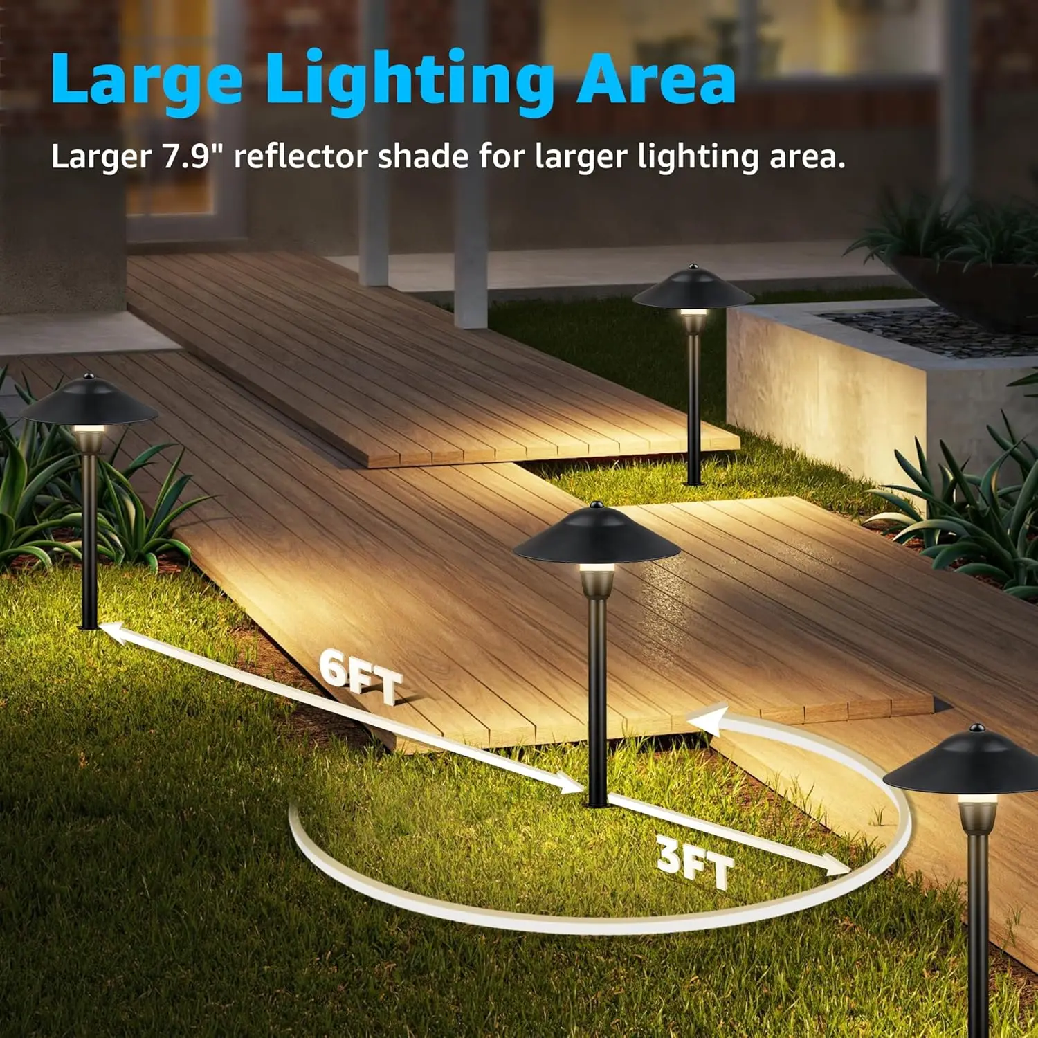 12V LED Landscape Lighting Kit with 8 Pathway Lights and 4 Spotlights, Waterproof for Garden Patio Yard