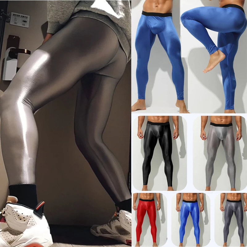 Men's Compression Workout Leggings Thermal Tight Base Under Layer Gym Fitness Sports Running Smooth Stretch Training Joggers