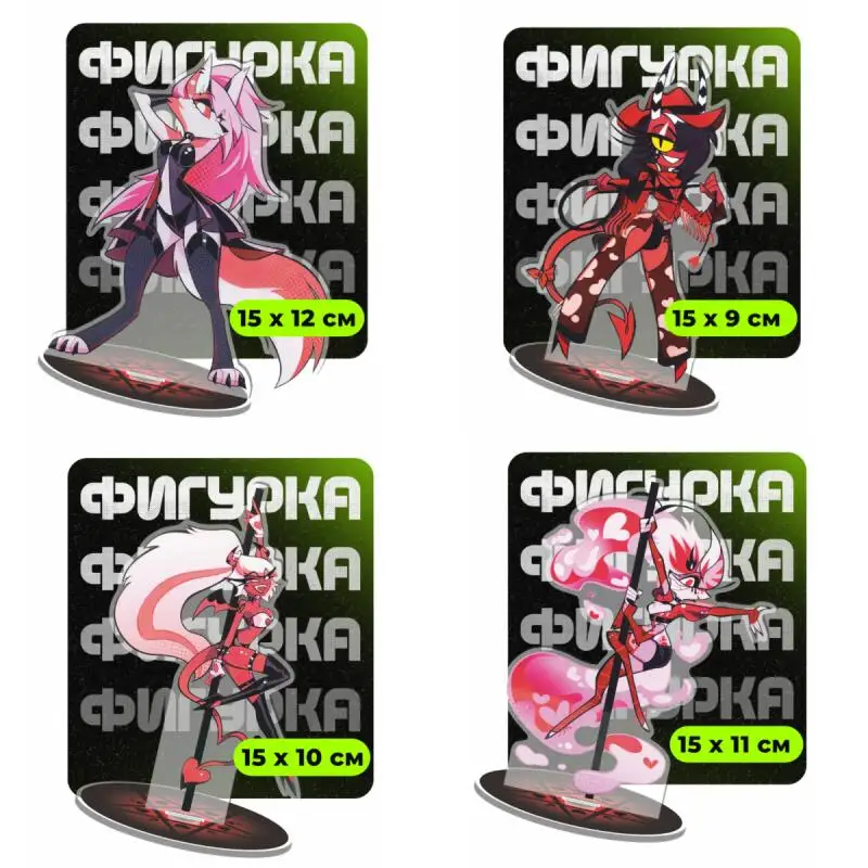 Exhibidor Acrílico de Anime de Helluva Boss, Millie, Stolas, Blitzo, Octavia, Decoración de Escritorio, Soporte Acrílico, Regalos de Juguetes
