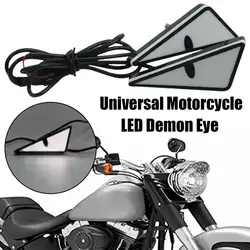 Universal Motorcycle LED Demon Eye Light Waterproof Headlight Devil Eye Mini Projector Lens Lamp Modified Motorcycle Decoration