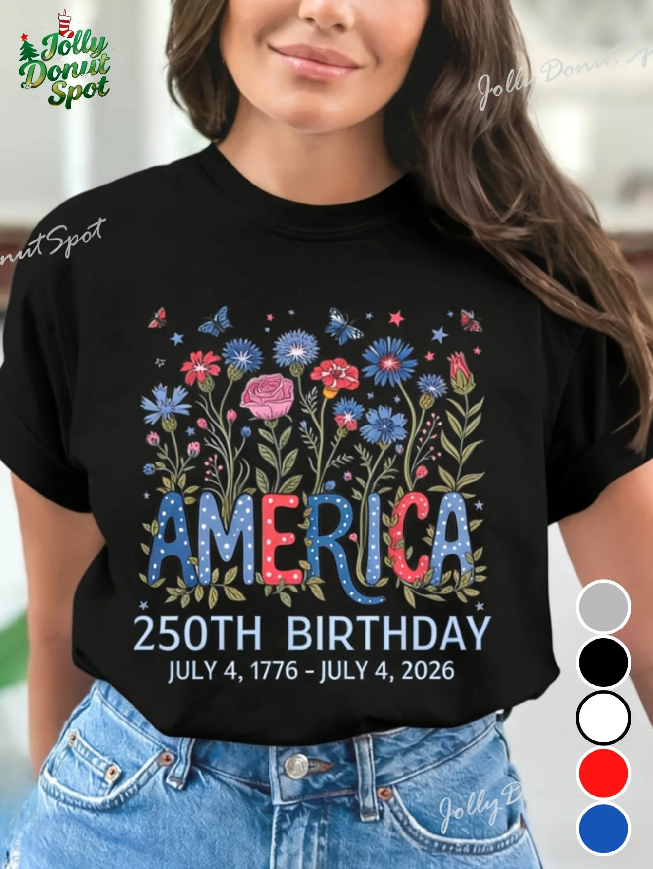America 250th Birthday Shirt USA Semiquincentennial Tee 250 Years T-Shirt Comfortable Casual Wear Commemorative Gift for Family