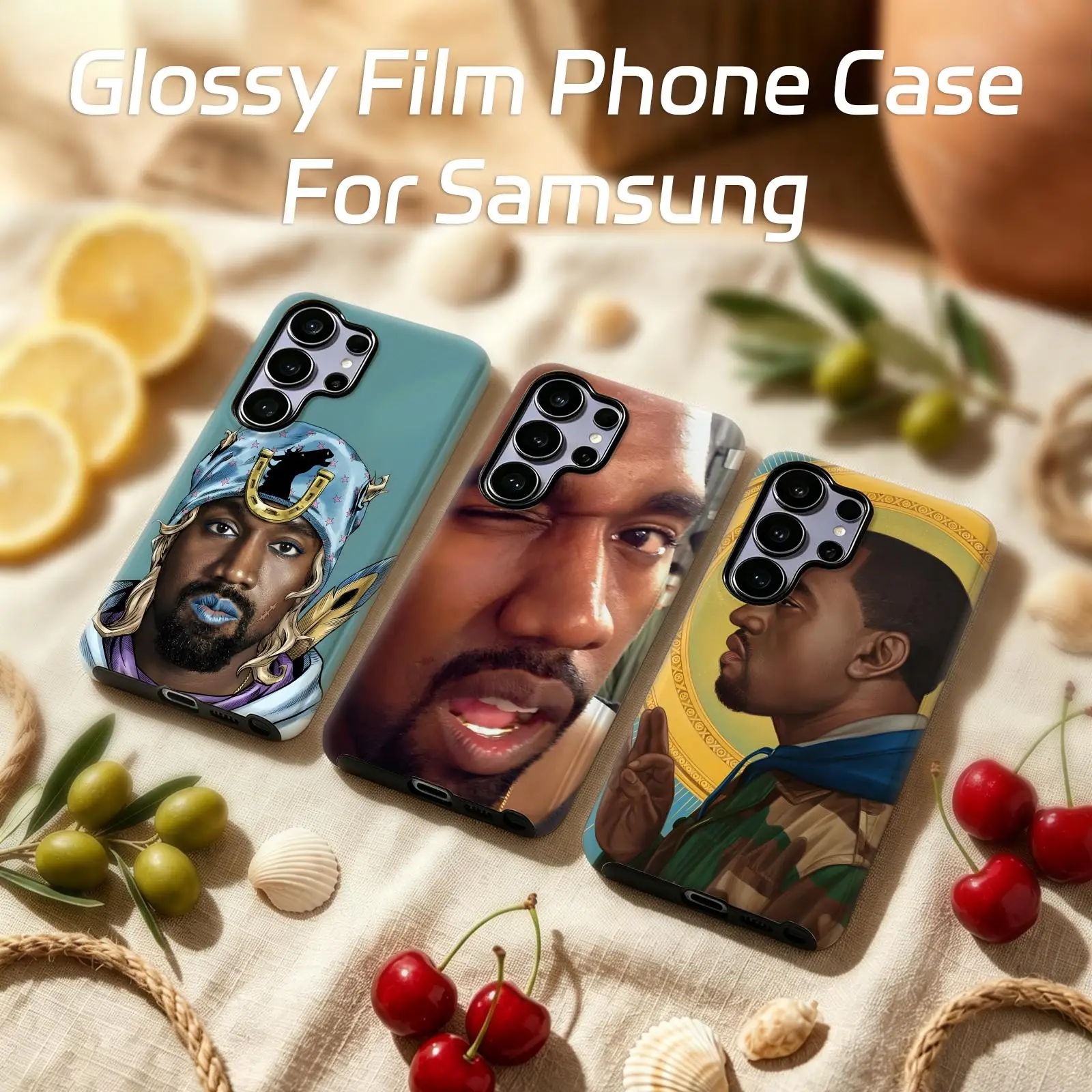 

Kanye West Parody image Phone Case For Samsung Galaxy S26 25 S24 S23 S22 S21 Ultra Glossy Film Phone Case