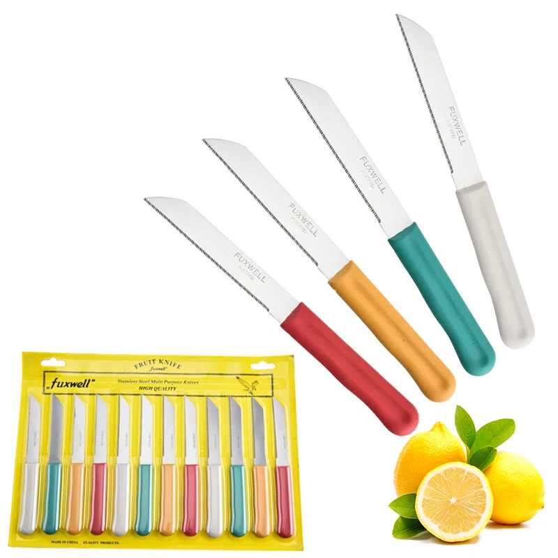 

Классический кухонный нож для стейка, 12 предметов, фруктовый нож с прямыми зубчатыми лезвиями, подходит для хлебного ножа для очистки фруктов.