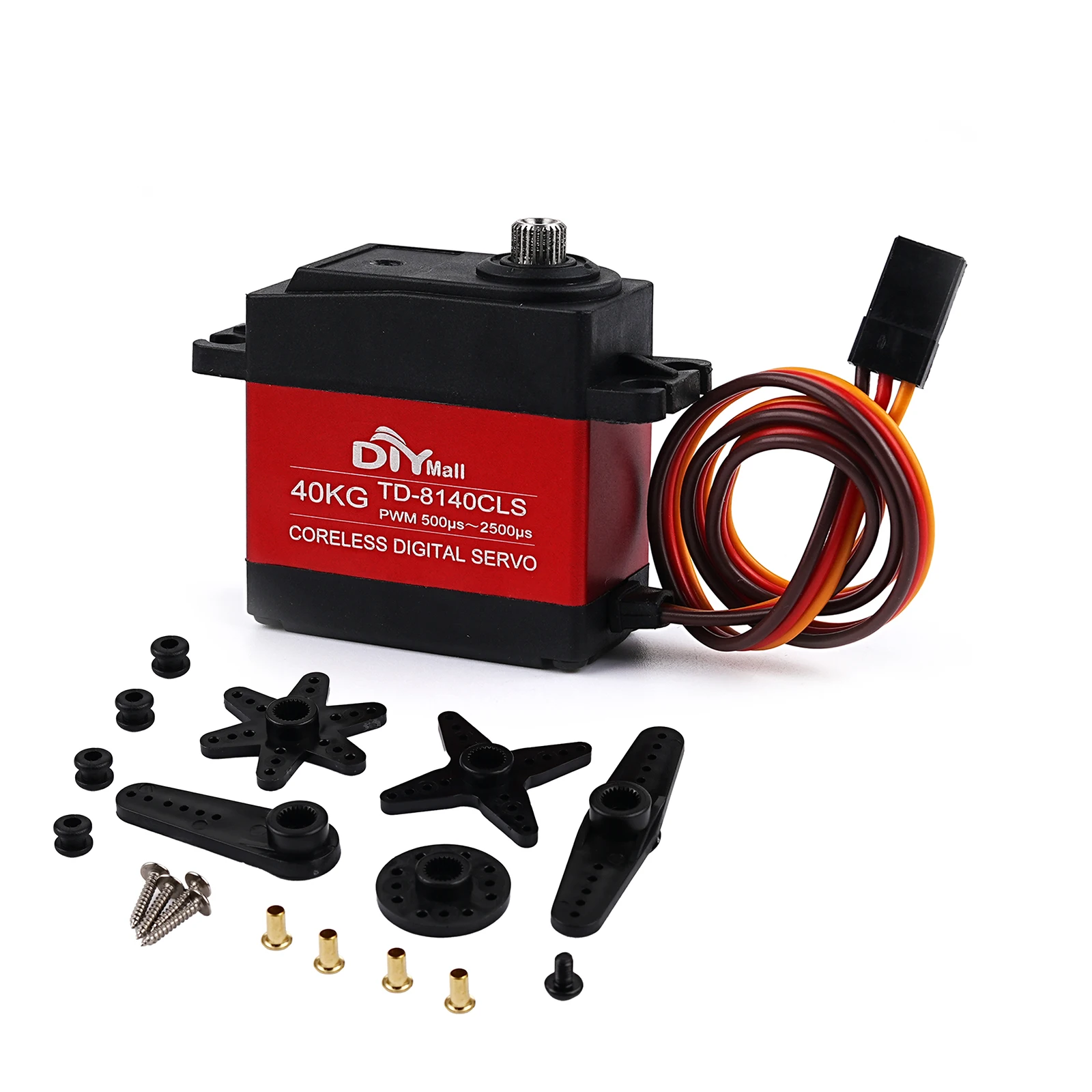 Servo numérique 40KG 180/270/360 degrés, couple élevé, moteur sans noyau en métal, fonction de puissance, servos pour bricolage, voiture Robot, avion, jouets