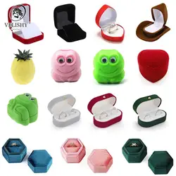Fashion Cute Frog Ring Box Couple Engagement Wedding Birthday Gift Packaging Jewelry Box Wholesale