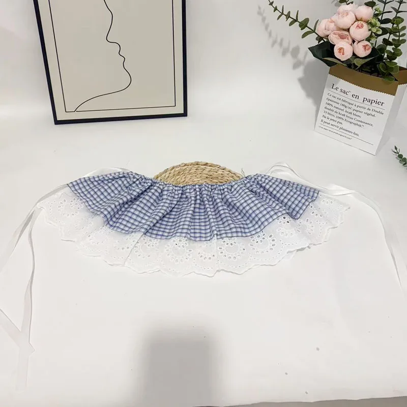 Koreanische Mode: Unregelmäßiger Damenrock mit Spitze, weißen Blumen und Mesh – Sommer-Halbrock mit dekorativem Saum für Jeans – Detail 8