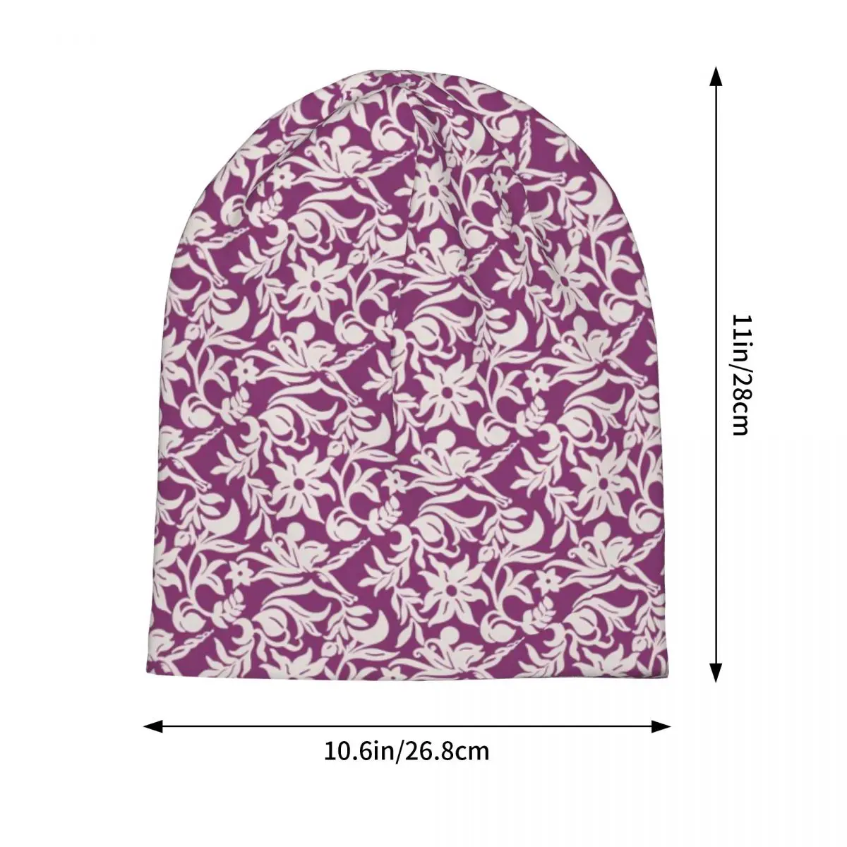 Floral Ditsy Beanie Hats Purple Flower Y2K Cool Caps Men Women Kpop Knitted Hat Spring Graphic Warm Beanie Hats