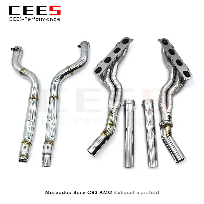 cees Catback Exhaust Pipe for Mercedes-Benz C63 AMG W204 6.2L 2011-2015 SS304 Stainless Steel Catback Racing Exhaust System