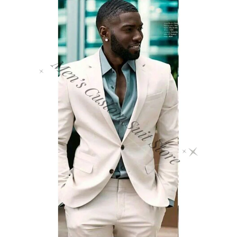 

Latest Coat Pant Designs high quality White Men Suit Wedding Suits for Men Casual Style Blazer Custom Slim Fit 2 Piece Tuxedo