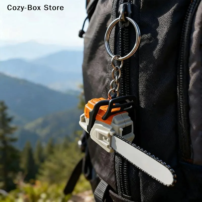 [ZY]1Pcs Bag Charm Decoration Model Cartoon Chainsaw Shape Pendant Keychain Forest Fire Fighting Souvenirs Gifts[ZY]