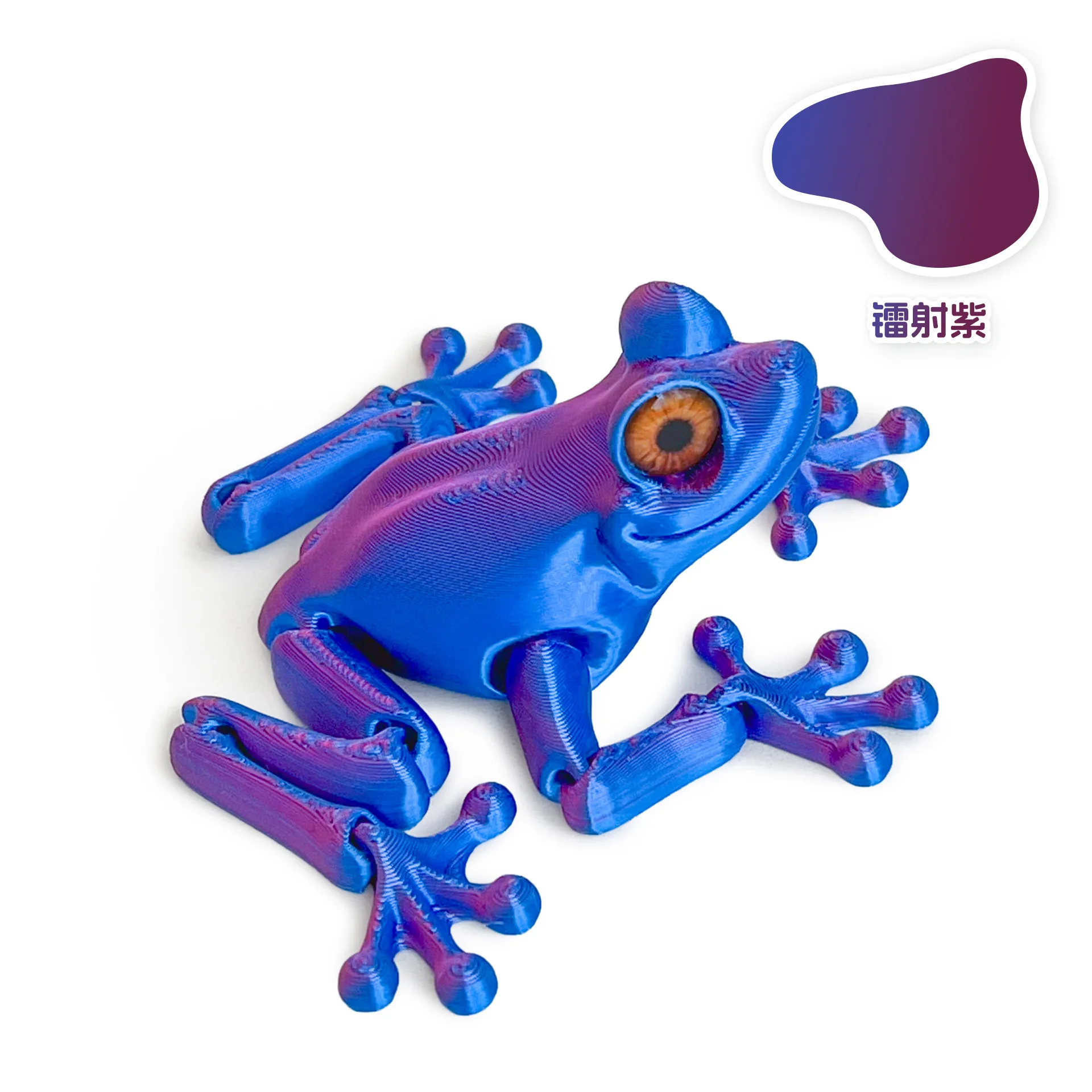 Nieuwe 3D Gedrukt Kikker Model Multi-joint Beweegbare Met Ogen Gesimuleerde Dieren Kikker Figuur Speelgoed Voor Room Decor Accessoires kids Gift