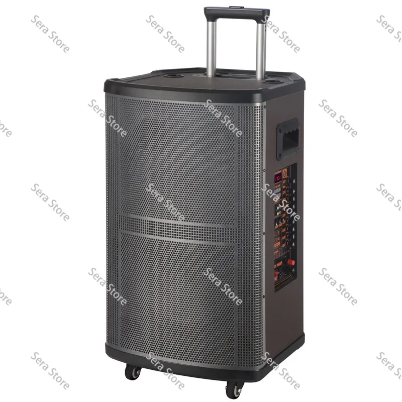 NDR-512 Trolley Bluetooth Speaker 12 Inch Speaker High Power Square Dance Card Slot Dual Wireless Microphone