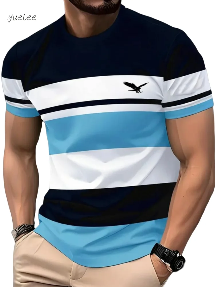 

Модная мужская одежда с простым принтом, летняя уличная дышащая мужская футболка, повседневная мужская футболка большого размера с короткими рукавами, новый мужской топ