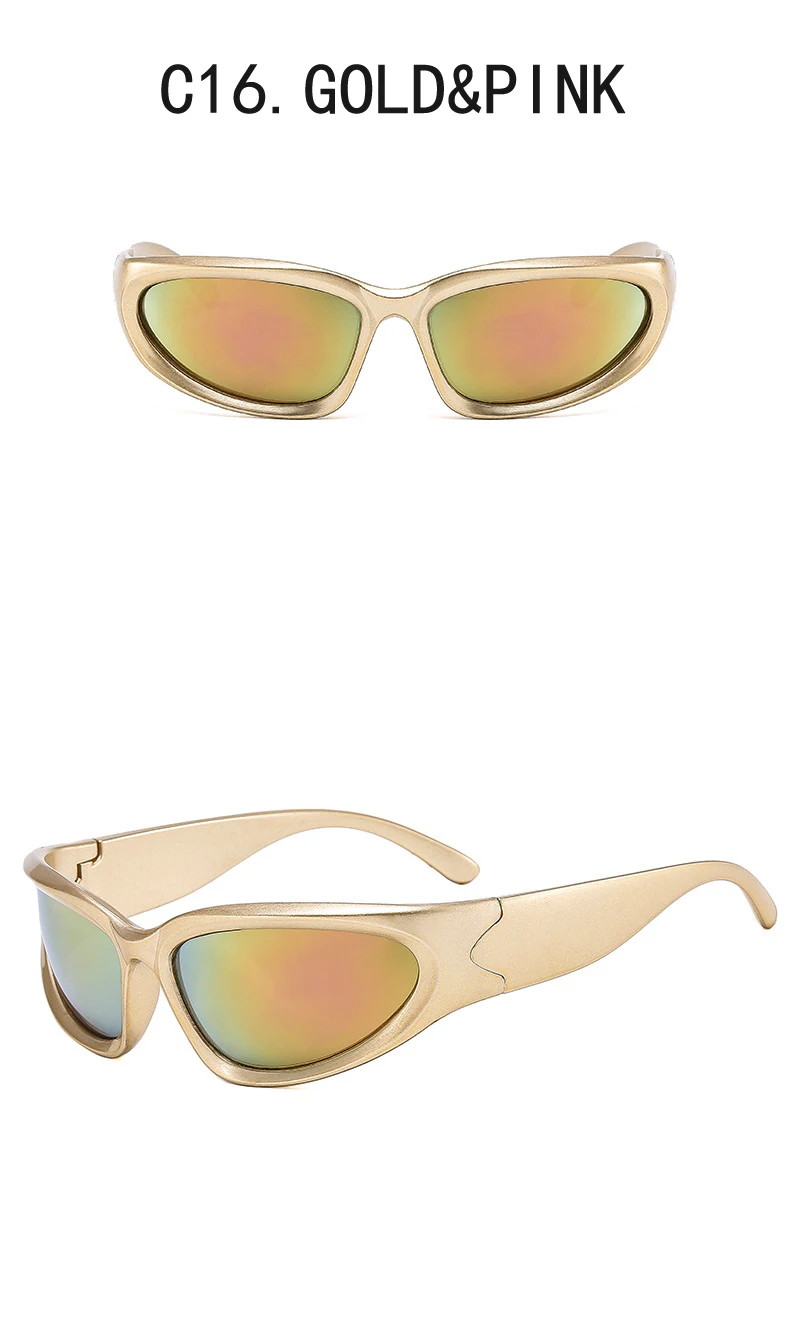 Steampunk Mode Goggle Frauen Sonnenbrille Weibliche Männer Punk Sonnenbrille Vintage Shades Brillen Dame Reiten Brillen UV400 – Detail 22