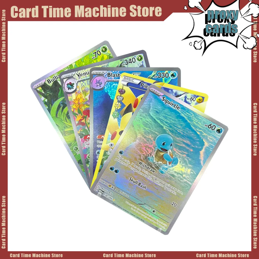 Pokémon DIY Cards Proxy Cards PTCG Entertainment Games PKM Collection Board Games Volcanion Eevee Flareon M Charizard Card Gifts