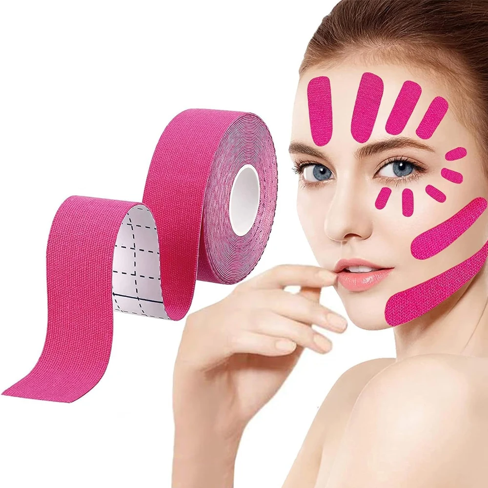 2 Rollen Myofasziale Lift-Tape für das Gesicht, Facelift-Tape, Toning-Gürtel für das Gesicht, Anti-Falten-Pflaster, Anti-Frost-Aufkleber, Neck-Lift-Tape – Detail 1