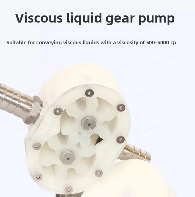 

Food-grade viscous liquid plastic gear pump head, 96 milliliters per revolution