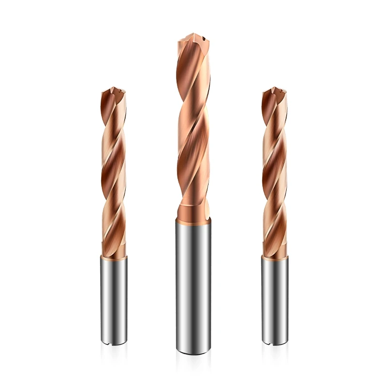 Internal Cooling Tungsten Steel 3D 5D 140 Angle Twist Bit Straight Handle Solid Monolithic Drill For CNC Lathe Machine