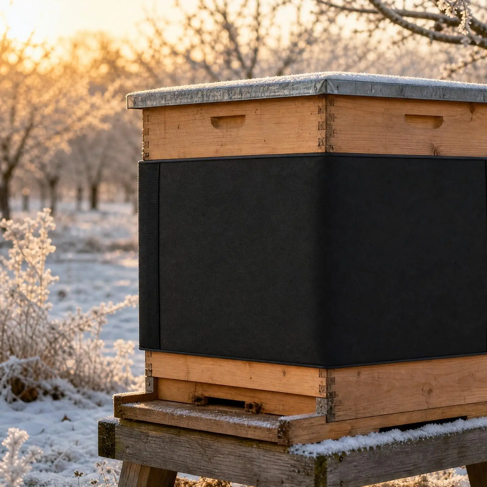 Beehive Winter Insulating Cover Water-Resistant 600D Oxford Cloth Beehive Winter Cover Bee Apiary Insulation Wrap Reusable