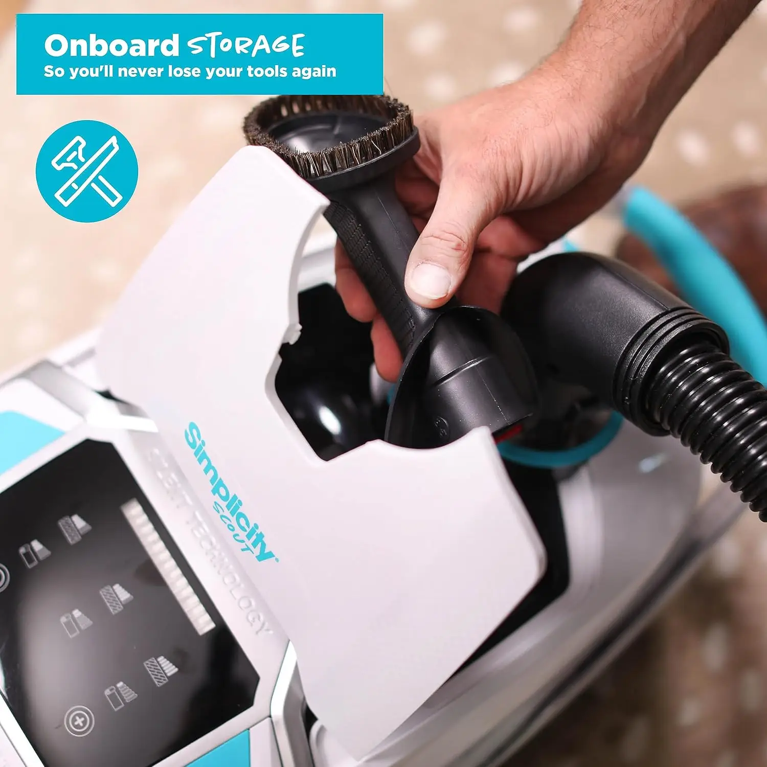 مكنسة كهربائية ذات علبة كشفية بسيطة، سجادة مدمجة ومكنسة أرضية خشبية، ميزة مكانس كهربائية منزلية قابلة للتمديد #2