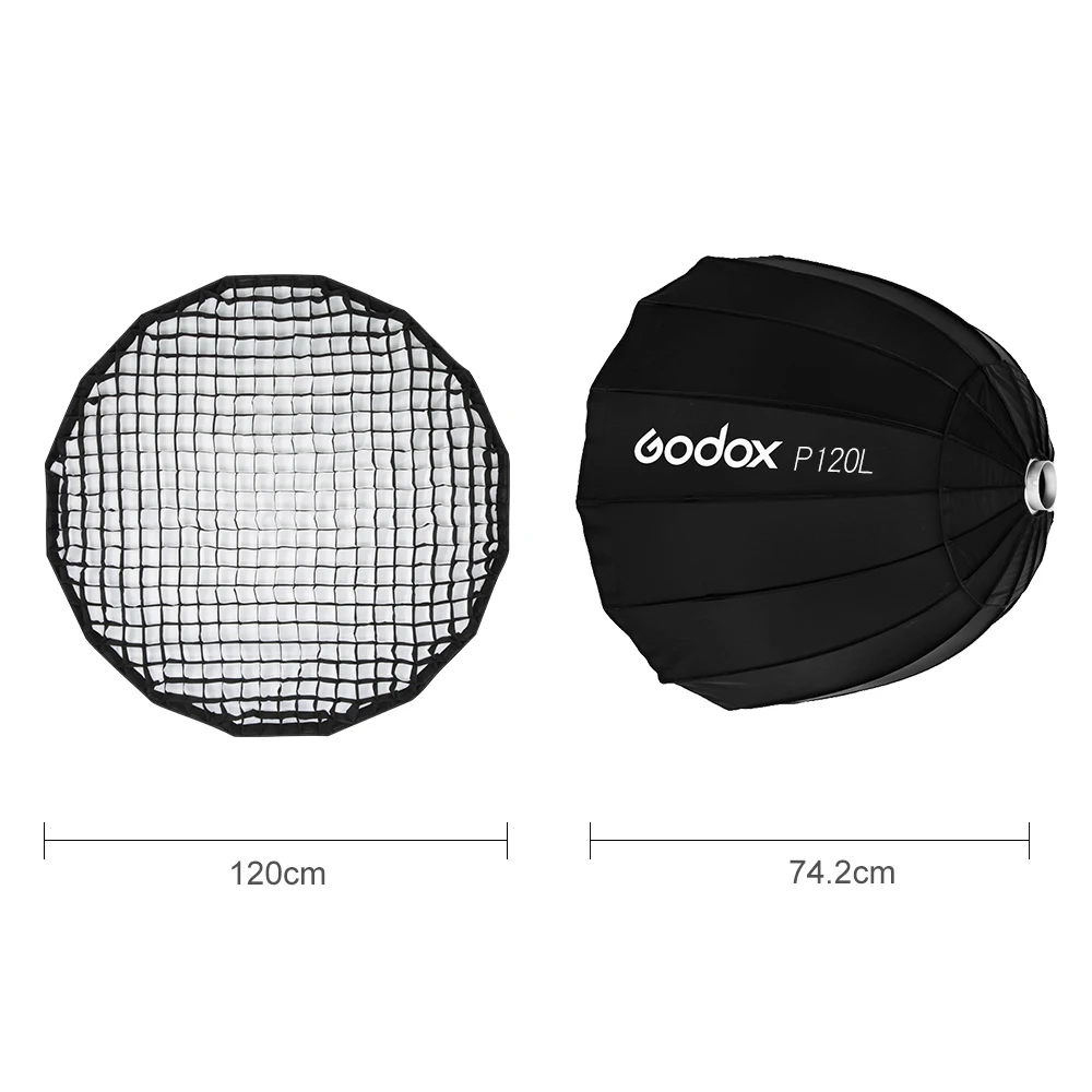 Godox ポータブル P120L 120CM ディープパラボリックハニカムグリッド