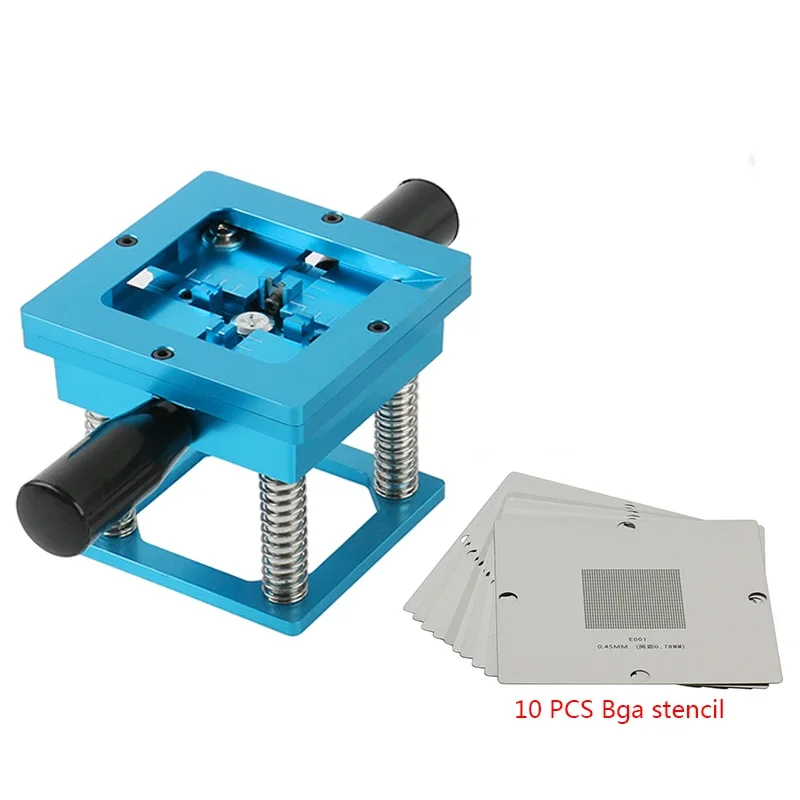 90*90mm BGA Reballing Station With Hand Shank Gift 10/PCS Universal Stencil