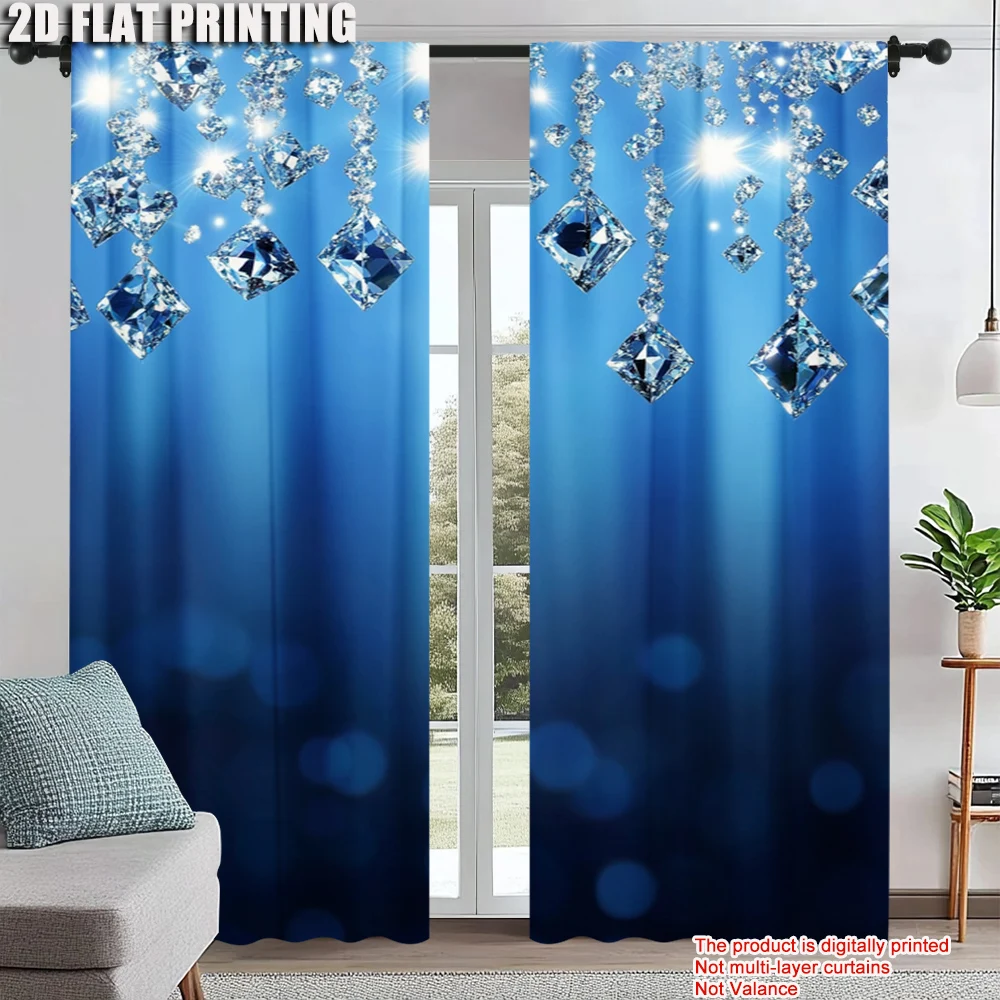 

2Pcs Abstract Printed Window Curtain For Bedroom Office Kitchen Living Room And Study With Rod Hole Window Treatment